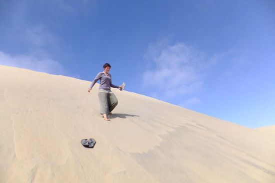 wie kleine Kinder haben wir im Sand getobt