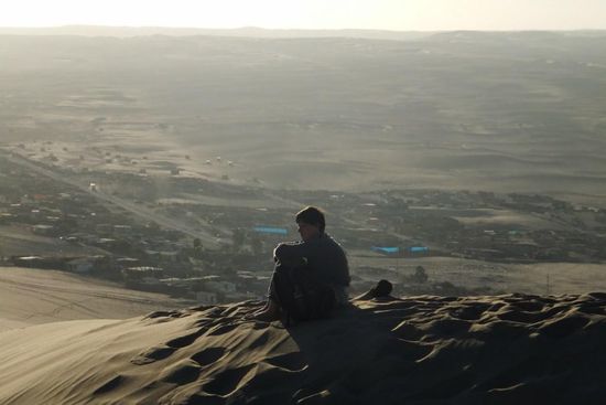 im Hintergrund die Stadt Ica