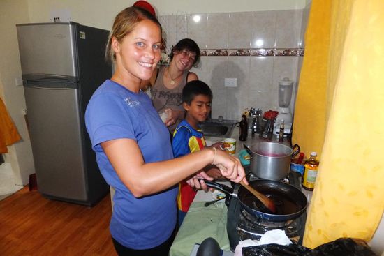 In Jaimes Küche: Wir haben viel gekocht...