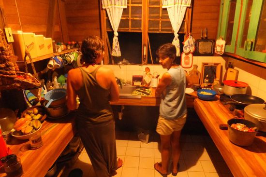 abends wurde mit neuen Freunden gekocht, hmmm lecker 