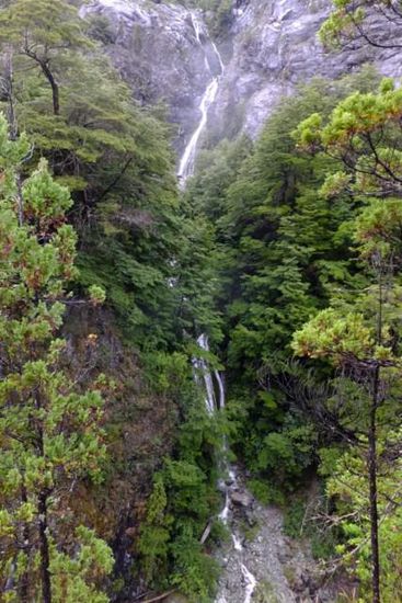 die Landschaft ist durchzogen von Wasserfällen
