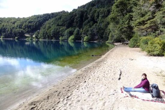 frühmorgens war's noch frisch - später lagen wir sogar im Bikini und Badehose da!
