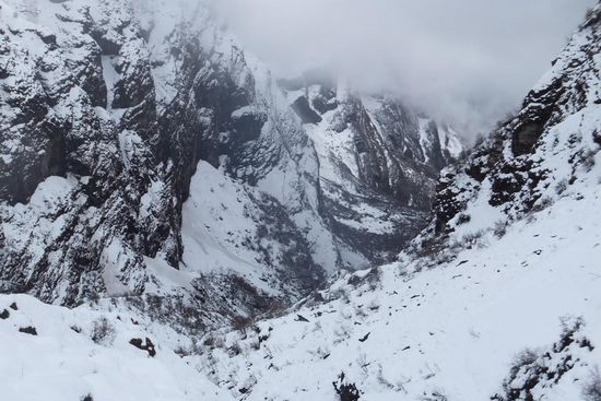 abends keimte Hoffnung auf, denn es klarte auf...
Wir konnten sehen woher wir gekommen waren..