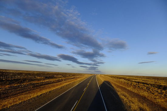 ganz typisches Bild auf den endlos langen Strassen von Argentinien