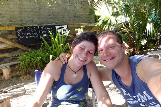 ...aber kein Wunder bei "Free wine for customers" beim Fahrradverleih...
