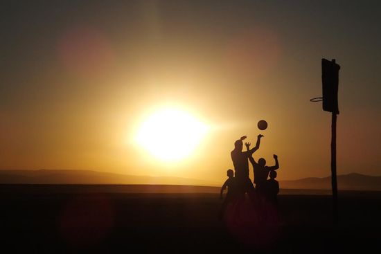 die Kinder des letzten Gers haben unser Herz erobert - beim Basketball spielen! 