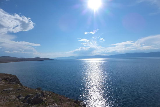 ... nur die Mutigsten trauen sich rein, bei Wassertemperaturen um die 10 Grad - selbst im Sommer! 