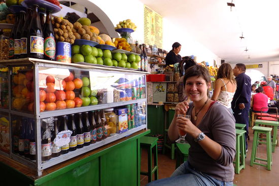 in Sucre ist der Markt schon moderner 