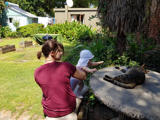 Im Garten der Unterkunft