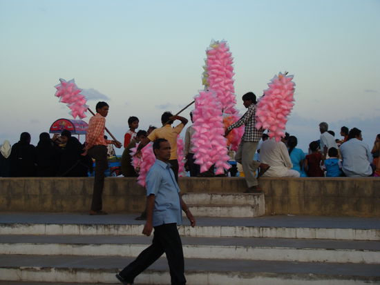 Zuckerwattenverkäufer