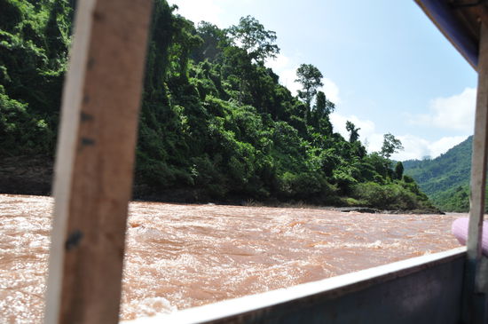 Der Kapitän musste sehr aufmerksam das Boot steuern.