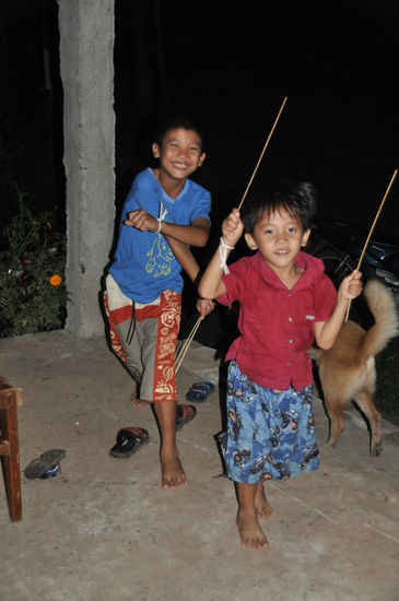 Jacky und sein kleiner Halbbruder.