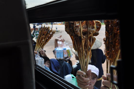 Heuschrecken und Hühnchen