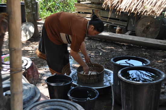 danach gut gewaschen. Dann wird er in große Bottiche gefüllt und darf ca. eine Woche lang vor sich hin gären. Dann wird er wieder gekocht und das Procedere beginnt von vorne.