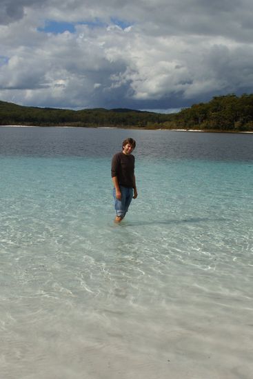 ...ein letztes Mal die Füße ins Wasser strecken...
