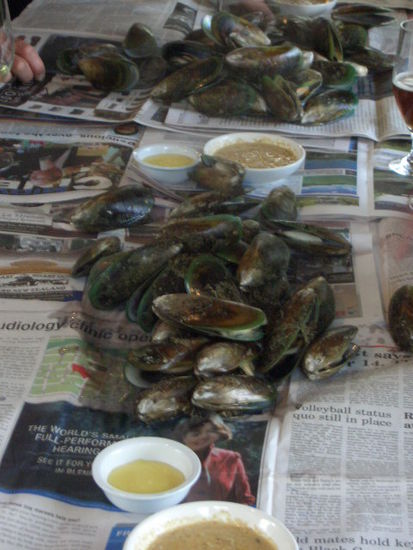 Vorspeise am ersten Tag. Richtig leckere "Green- Lip- Muscheln"