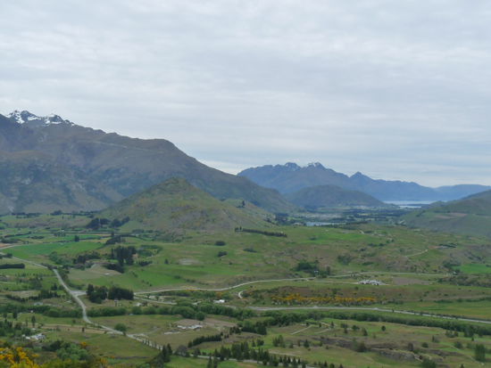 Aussicht auf das Tal von Arrowtown/ Queenstown