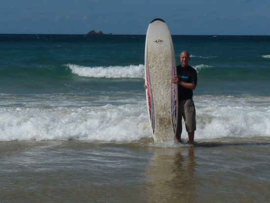 Matze als Surfer