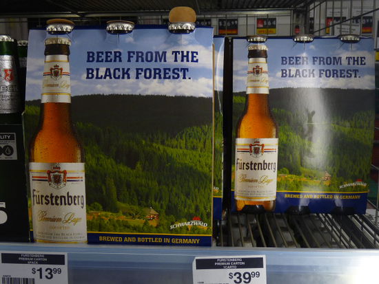 Der absolute Hammer!!!! Fuerstenberg in nem 20.000 Einwohner Nest kurz vorm Outback!!!!!! Leider 4x so teuer wie "Local Beer".
