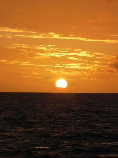 Sonnenuntergang vom Boot aus