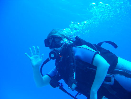 Claudia in 18m Tiefe