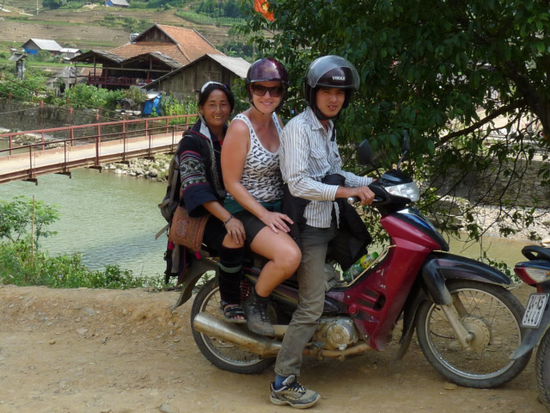 Per Mototaxi zurueck nach Sapa