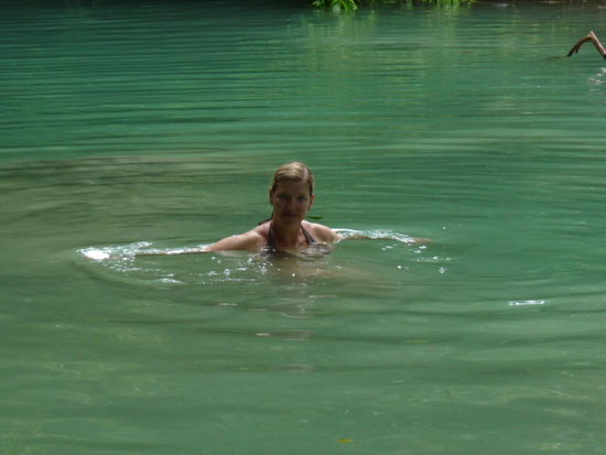 Baden in tuerkisem Wasser