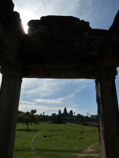 Erster Blick auf Angkor Wat...