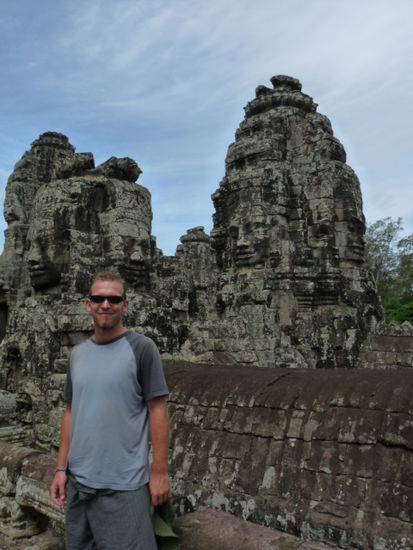 Der Bayon. Beruehmt fuer seine Tuerme mit den grossen Gesichtern
