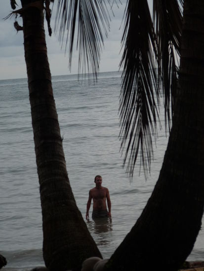 Direkt vor unserem Bungalow am White Sand Beach
