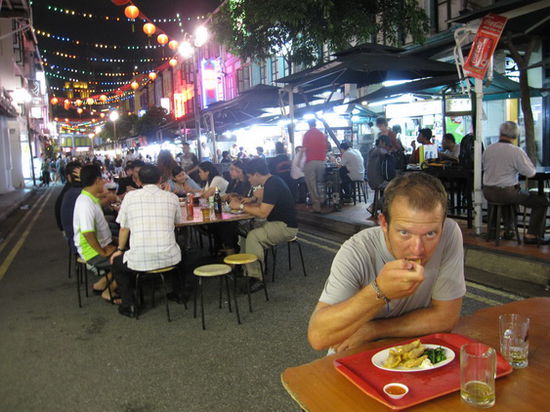 Leckere Wanton (Maultaschen auf chinesisch) auf dem Chinatown Nightmarket