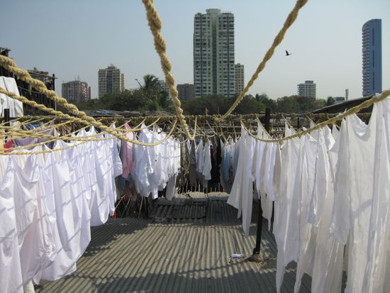 Wäsche trocknen in Mumbai