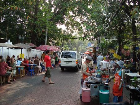 Soi Rambuttri in Bangkok, hier hatte ich meine Unterkunft in der 2. Nacht
