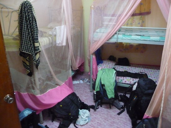 Meine Unterkunft in Daniels Chalet. Mit 2 Holländern, einem Ex-Franzosen (seit Jahren in Hongkong lebend) und einem Engländer international besetzt.