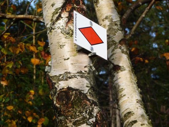 My guide - dieses Schild weist den Westweg aus und führt einen durch den Schwarzwald