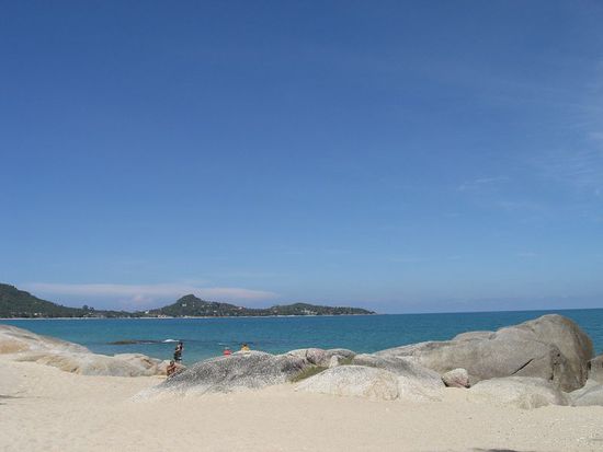 der Strandabschnitt am Lamai Chalet