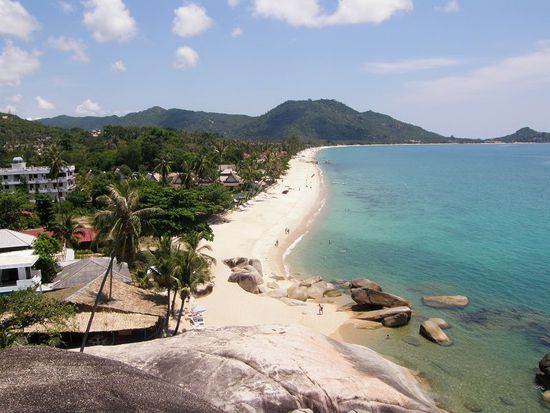 Blick auf die Lamai Bucht vom Viewpoint