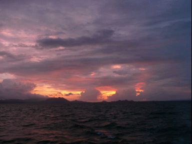 Sonnenuntrgang auf See