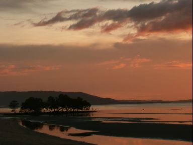 Unser erster Sonnenuntergang in Siqi