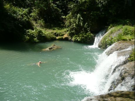 Baden im Wasserfall