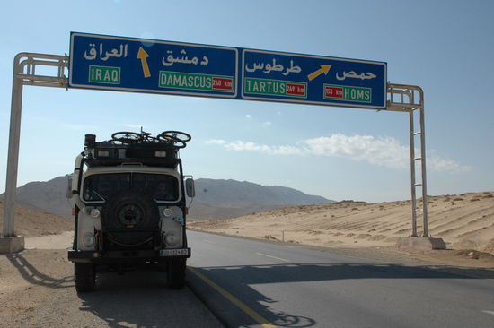 die irakische Grenze ist von Palmyra nicht weit entfernt