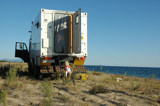 Stellplatz direkt am Strand auf Chalkidiki