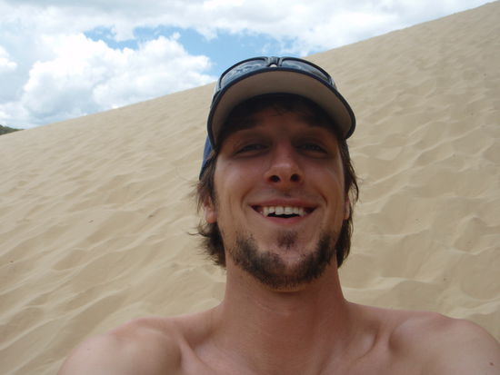 Tobi vor der Sandduene