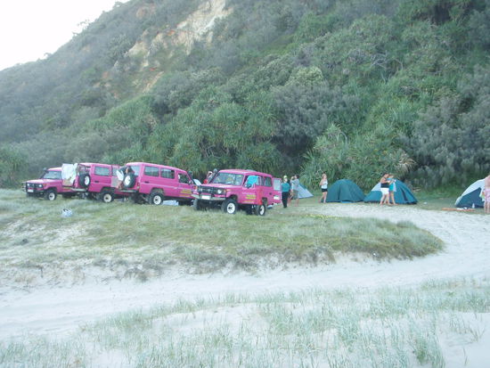 Unser erstes Lager direkt am Meer. Nachts von Dingos belagert 