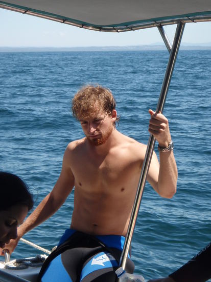 Abgekaempft nach dem Tauchen