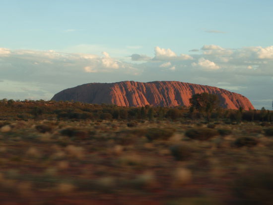 Sonnenuntergang vom Bus aus