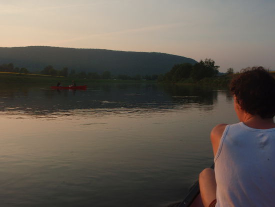 Sonnenuntergang auf der Weser