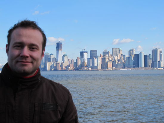 Die Skyline von Downtown Manhattan