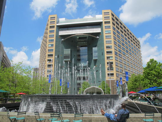 Campus Martius (das Gebäude, in dem auch das HRC is) und der dazugehörige Park