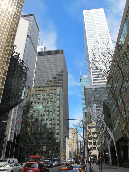 Im kalten Downtown Toronto